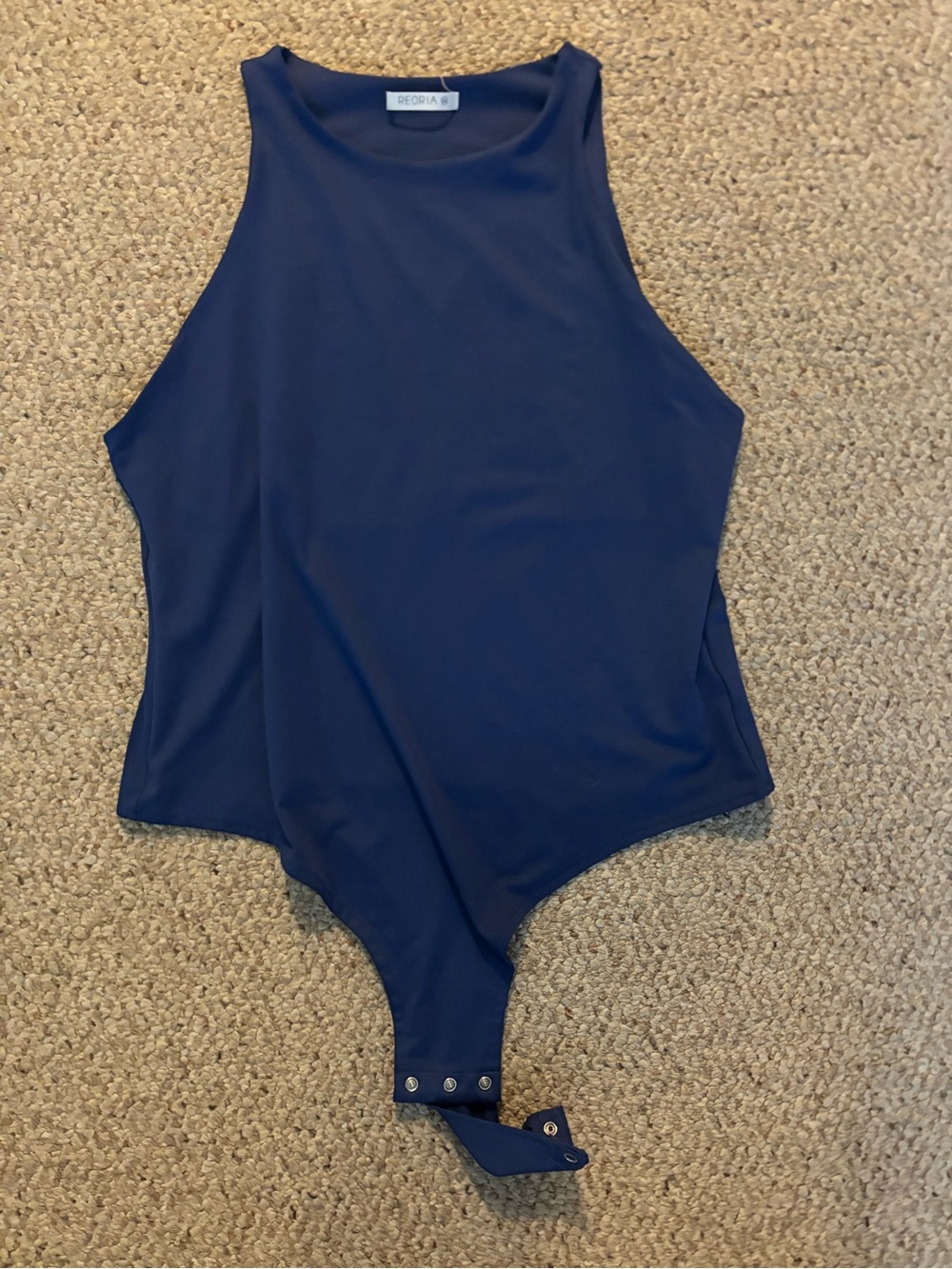 Reoria Navy Snap-Closure Bodysuit for women One Piece